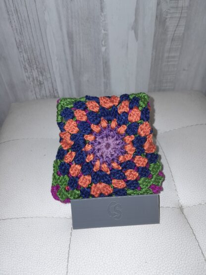 cartera colorida punto crochet