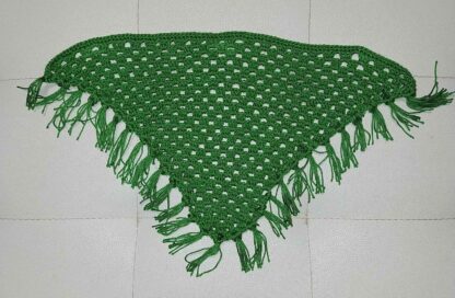 Chal o Toquilla Triangular Verde de Crochet 🌿